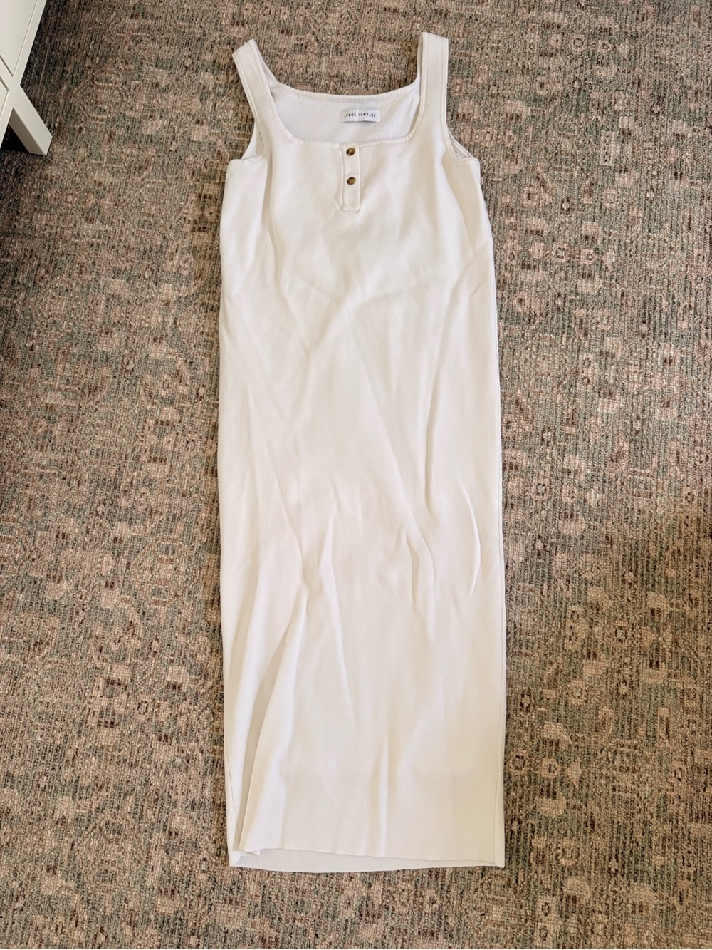 Legoe heritage White Tank Midi Dress